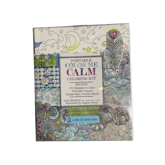 COLOR ME CALM Coloring Kit and Coloring Book NWT - Picture 3 of 6